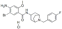 4-amino-5-bromo-N-[8-[(4-fluorophenyl)methyl]-8-azabicyclo[3.2.1]oct-3 -yl]-2-methoxy-benzamide hydrochloride CAS#: 76351-88-7