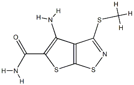 4-amino-6-methylsulfanyl-2,8-dithia-7-azabicyclo[3.3.0]octa-3,6,9-trie ne-3-carboxamide CAS#: 77729-69-2