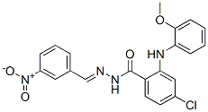 4-chloro-2-[(2-methoxyphenyl)amino]-N-[(3-nitrophenyl)methylideneamino ]benzamide CAS#: 75412-58-7