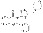 4(3H)-Quinazolinone, 3-(5-(4-morpholinylmethyl)-1,3,4-thiadiazol-2-yl) -2-phenyl- CAS#: 74796-89-7