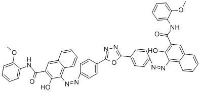 4,4'-[1,3,4-OXADIAZOLE-2,5-DIYLBIS(4,1-PHENYLENEAZO)]BIS[3-HYDROXY-N-(2-METHOXYPHENYL)-2-NAPHTHALENECARBOXAMIDE CAS#: 73212-56-3