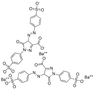 4,5-dihydro-5-oxo-1-(4-sulphophenyl)-4-[(4-sulphophenyl)azo]-1H-pyrazole-3-carboxylic acid, barium salt CAS#: 74920-66-4