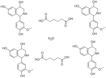 4,6-Isoquinolinediol, 1,2,3,4-tetrahydro-1-(4-hydroxy-3-methoxyphenyl) -, hexanedioate, hydrate (4:2:1) CAS#: 79677-09-1