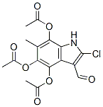 (4,7-diacetyloxy-2-chloro-3-formyl-6-methyl-1H-indol-5-yl) acetate CAS#: 73355-43-8