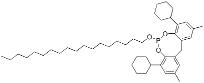 4,8-dicyclohexyl-2,10-dimethyl-6-(octadecyloxy)-12H-dibenzo[d,g][1,3,2]dioxaphosphocin CAS#: 73912-20-6