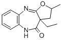 4H-Furo(2,3-b)(1,5)benzodiazepin-4-one, 2,3,3a,5-tetrahydro-3a-ethyl-2 -methyl- CAS#: 77420-13-4