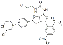 [(4R)-7-[4-[bis(2-chloroethyl)amino]phenyl]-2-(2-chloroethylcarbamoyla mino)-3,6,8-trioxabicyclo[3.3.0]oct-4-yl]methyl 4-nitrobenzoate CAS#: 74692-68-5