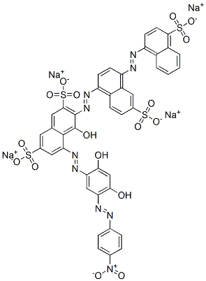 5-[[2,4-Dihydroxy-5-[(4-nitrophenyl)azo]phenyl]azo]-4-hydroxy-3-[[6-sulfo-4-[(4-sulfo-1-naphthalenyl)azo]-1-naphthalenyl]azo]-2,7-naphthalenedisulfonic acid tetrasodium salt CAS#: 72749-76-9
