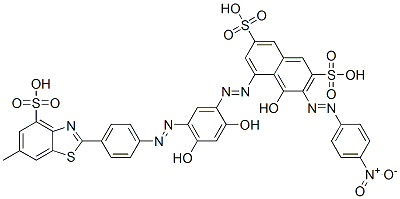 5-[[2,4-dihydroxy-5-[[4-(6-methyl-4-sulphobenzothiazol-2-yl)phenyl]azo]phenyl]azo]-4-hydroxy-3-[(4-nitrophenyl)azo]naphthalene-2,7-disulphonic acid CAS#: 72152-66-0