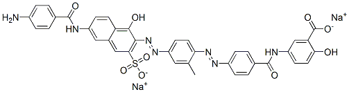 5-[[4-[[4-[[6-[(4-Aminobenzoyl)amino]-1-hydroxy-3-sulfo-2-naphthalenyl]azo]-2-methylphenyl]azo]benzoyl]amino]-2-hydroxybenzoic acid disodium salt CAS#: 72379-62-5