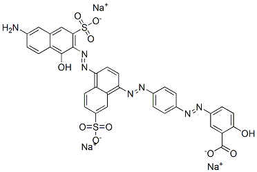 5-[[4-[[4-[(6-Amino-1-hydroxy-3-sulfo-2-naphthalenyl)azo]-7-sulfo-1-naphthalenyl]azo]phenyl]azo]-2-hydroxybenzoic acid trisodium salt CAS#: 72152-90-0