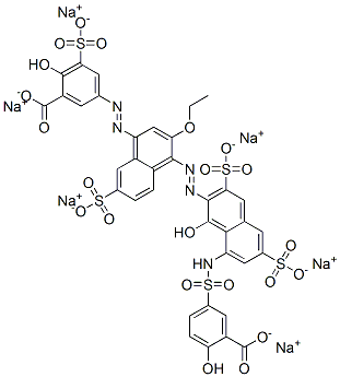 5-[[4-[[8-[[(3-Carboxy-4-hydroxyphenyl)sulfonyl]amino]-1-hydroxy-3,6-disulfo-2-naphthalenyl]azo]-3-ethoxy-7-sulfo-1-naphthalenyl]azo]-2-hydroxy-3-sulfobenzoic acid hexasodium salt CAS#: 72379-56-7