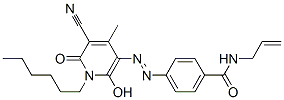 5-[4-(N-Allylcarbamoyl)phenylazo]-3-cyano-1-hexyl-6-hydroxy-4-methyl-2(1H)-pyridone CAS#: 72362-98-2