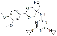 5-[[4,6-Di(1-aziridinyl)-1,3,5-triazin-2-yl]amino]-2-(3,4-dimethoxyphenyl)-1,3-dioxane-5-methanol CAS#: 73987-08-3