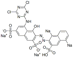 5-(4,6-Dichloro-1,3,5-triazin-2-ylamino)-4-hydroxy-3-(1,5-disodiosulfo-2-naphtylazo)-2,7-naphthalenedisulfonic acid disodium salt CAS#: 75240-67-4