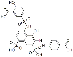 5-[[[7-[(4-Carboxyphenyl)azo]-8-hydroxy-4,6-disulfo-1-naphthalenyl]amino]sulfonyl]-2-hydroxybenzoic acid CAS#: 72379-53-4