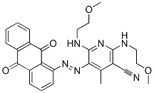 5-[(9,10-dihydro-9,10-dioxo-1-anthryl)azo]-2,6-bis[(2-methoxyethyl)amino]-4-methylnicotinonitrile CAS#: 73398-96-6