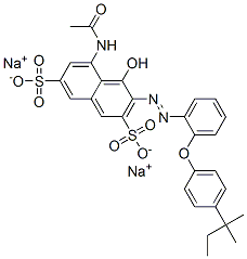 5-(Acetylamino)-3-[[2-[4-(1,1-dimethylpropyl)phenoxy]phenyl]azo]-4-hydroxy-2,7-naphthalenedisulfonic acid disodium salt CAS#: 72175-19-0