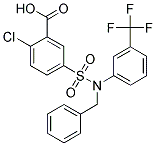 5-[BENZYL-(3-TRIFLUOROMETHYL-PHENYL)-SULFAMOYL]-2-CHLORO-BENZOIC ACID CAS#: 722464-39-3