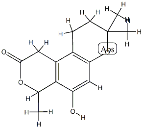 5-Hydroxy-1,8,9,10-tetrahydro-4,8,8-trimethyl-2H,4H-benzo[1,2-b:4,3-c']dipyran-2-one CAS#: 77062-75-0
