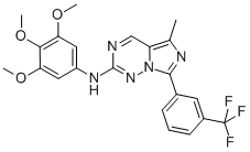 5-Methyl-7-[3-(trifluoromethyl)phenyl]-N-(3,4,5-trimethoxyphenyl)imidazo[5,1-f][1,2,4]triazin-2-amine CAS#: 774460-98-9