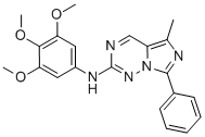 5-Methyl-7-phenyl-N-(3,4,5-trimethoxyphenyl)imidazo[5,1-f][1,2,4]triazin-2-amine CAS#: 774460-91-2