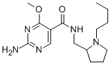 5-Pyrimidinecarboxamide, 2-amino-N-((1-butyl-2-pyrrolidinyl)methyl)-4- methoxy- CAS#: 72412-49-8