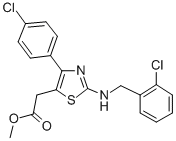 5-Thiazoleacetic acid, 2-(o-chlorobenzylamino)-4-(p-chlorophenyl)-, me thyl ester CAS#: 74257-07-1