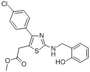 5-Thiazoleacetic acid, 4-(4-chlorophenyl)-2-(((2-hydroxyphenyl)methyl) amino)-, methyl ester CAS#: 74241-25-1