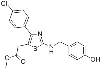 5-Thiazoleacetic acid, 4-(4-chlorophenyl)-2-(((4-hydroxyphenyl)methyl) amino)-, methyl ester CAS#: 74241-24-0