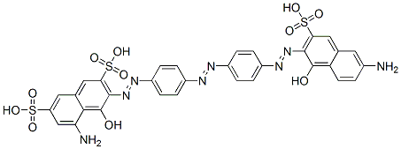 5-amino-3-[[4-[[4-[(6-amino-1-hydroxy-3-sulpho-2-naphthyl)azo]phenyl]azo]phenyl]azo]-4-hydroxynaphthalene-2,7-disulphonic acid CAS#: 74499-66-4