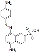 5-amino-8-[(p-aminophenyl)azo]naphthalene-2-sulphonic acid CAS#: 85-77-8