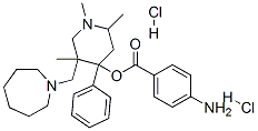 [5-(azepan-1-ylmethyl)-1,2,5-trimethyl-4-phenyl-4-piperidyl] 4-aminobe nzoate dihydrochloride CAS#: 73816-92-9
