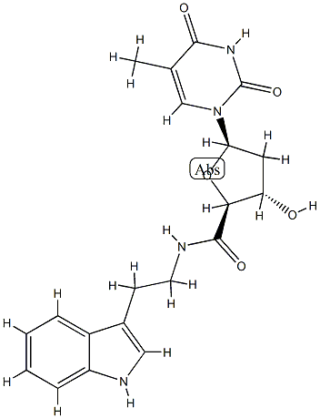 (5'-(tryptaminocarbonyl)-2'-deoxyribofuranosyl)thymine CAS#: 76500-11-3