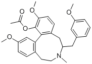 5H-Dibenz(d,f)azonin-1-ol, 6,7,8,9-tetrahydro-2,12-dimethoxy-6-((3-met hoxyphenyl)methyl)-7-methyl-, acetate (ester), (-)- CAS#: 79989-24-5