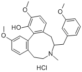 5H-Dibenz(d,f)azonin-1-ol, 6,7,8,9-tetrahydro-2,12-dimethoxy-6-((3-met hoxyphenyl)methyl)-7-methyl-, hydrochloride, (-)- CAS#: 79989-19-8
