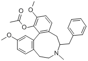 5H-Dibenz(d,f)azonin-1-ol, 6,7,8,9-tetrahydro-2,12-dimethoxy-7-methyl- 6-(phenylmethyl)-, acetate (ester), (-)- CAS#: 79989-25-6