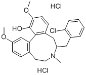 5H-Dibenz(d,f)azonin-1-ol, 6,7,8,9-tetrahydro-6-((2-chlorophenyl)methy l)-2,12-dimethoxy-7-methyl-, hydrochloride, (-)- CAS#: 79989-21-2