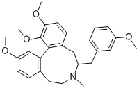5H-Dibenz(d,f)azonine, 6,7,8,9-tetrahydro-6-((3-methoxyphenyl)methyl)- 7-methyl-1,2,12-trimethoxy-, (-)- CAS#: 79989-23-4