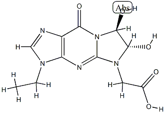 5H-Imidazo[1,2-a]purine-5-acetic  acid,  3-ethyl-3,6,7,9-tetrahydro-6,7-dihydroxy-9-oxo-,  (6R,7R)-rel- CAS#: 753027-61-1