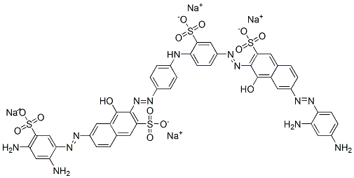 6-[(2,4-Diaminophenyl)azo]-3-[[4-[[4-[[7-[(2,4-diamino-5-sulfophenyl)azo]-1-hydroxy-3-sulfo-2-naphthalenyl]azo]phenyl]amino]-3-sulfophenyl]azo]-4-hydroxy-2-naphthalenesulfonic acid tetrasodium salt CAS#: 72987-18-9