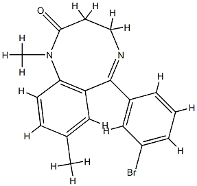 6-(3-Bromophenyl)-1,2,3,4-tetrahydro-1,8-dimethyl-1,5-benzodiazocin-2- one CAS#: 76061-55-7