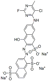6'-(5-Chloro-2-fluoro-6-methylpyrimidin-4-ylamino)-1'-hydroxy[2,2'-azobisnaphthalene]-1,3',5-trisulfonic acid trisodium salt CAS#: 75198-86-6