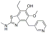 6-Benzothiazolol, 7-ethyl-5-methoxy-2-(methylamino)-4-(3-pyridinylmethyl)- CAS#: 763897-60-5