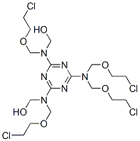 [[6-[Bis(2-chloroethoxymethyl)amino]-1,3,5-triazine-2,4-diyl]bis[(2-chloroethoxymethyl)imino]]dimethanol CAS#: 74037-61-9