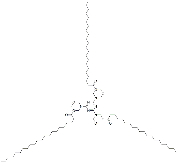 6-[(Methoxymethyl)[[(1-oxoicosyl)oxy]methyl]amino]-2,4-bis[(methoxymethyl)[[(1-oxodocosyl)oxy]methyl]amino]-1,3,5-triazine CAS#: 72987-37-2