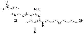 6-amino-5-[(2-chloro-4-nitrophenyl)azo]-2-[[3-(4-hydroxybutoxy)propyl]amino]-4-methylnicotinonitrile CAS#: 72939-67-4
