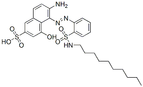 6-amino-5-[[2-[(decylamino)sulphonyl]phenyl]azo]-4-hydroxynaphthalene-2-sulphonic acid CAS#: 73287-51-1