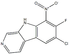 6-chloro-7-fluoro-8-nitro-9H-pyrido[3,4-b]indole CAS#: 783349-34-8