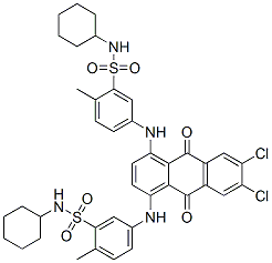 [(6,7-dichloro-9,10-dihydro-9,10-dioxo-1,4-anthrylene)diimino]bis[N-cyclohexyltoluenesulphonamide] CAS#: 72845-49-9